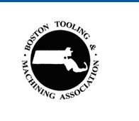 Logo of Boston Tooling & Machining Association with silhouette of a tool.